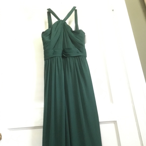 Y Neck Long Mesh Dress, 4, Juniper Green, NWT - Picture 7 of 15
